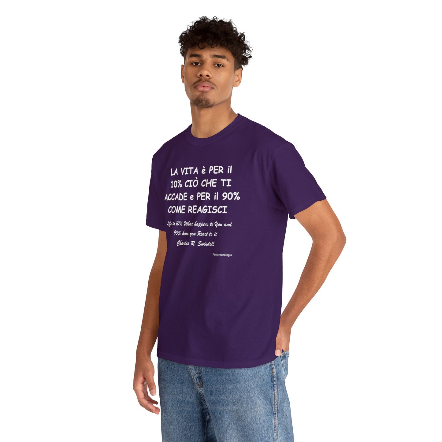 LA VITA è PER il 10% CIÒ CHE TI ACCADE e PER il 90% COME REAGISCI  Unisex T-Shirt - Fenomenologia Shop