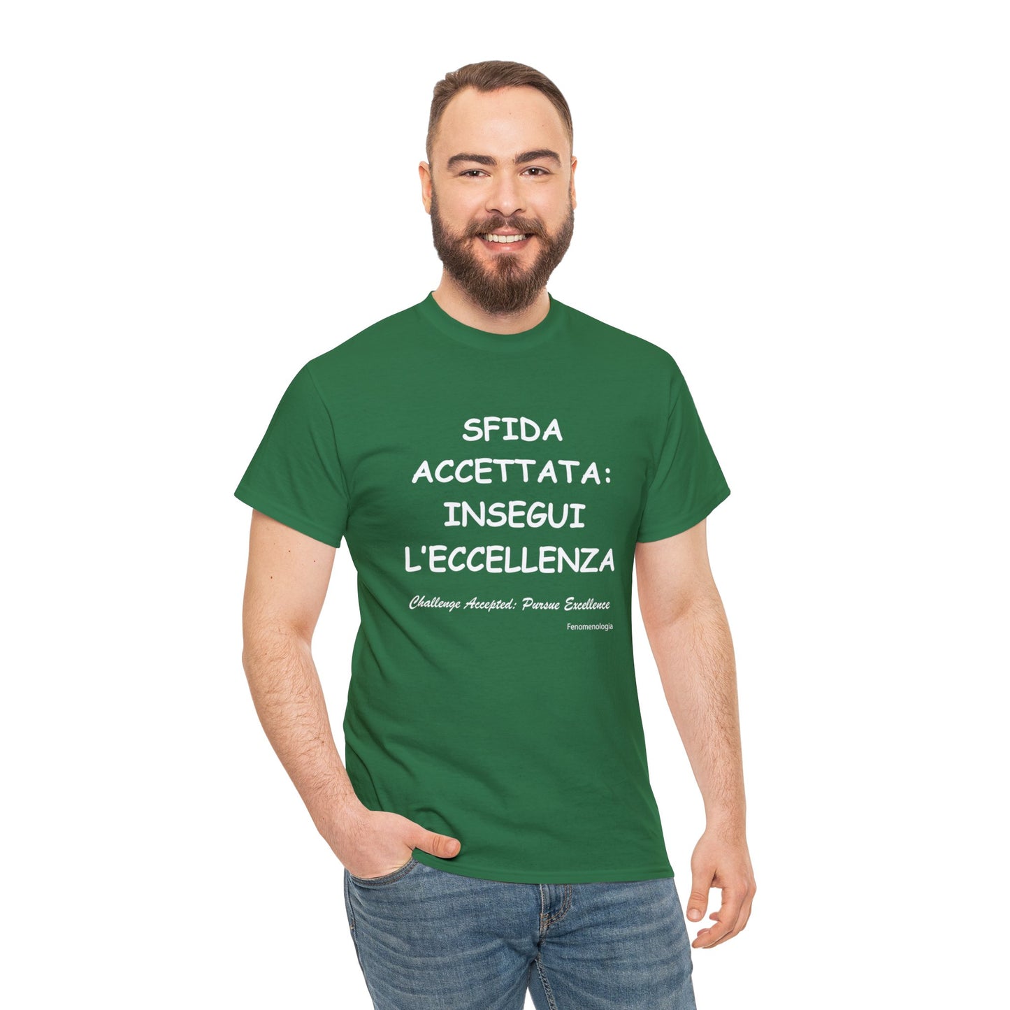 SFIDA ACCETTATA: INSEGUI L’ECCELLENZA Unisex T-Shirt - Fenomenologia Shop