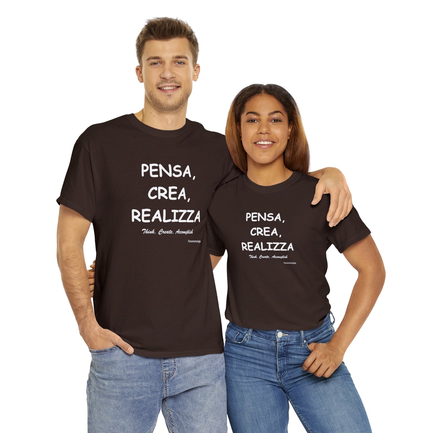 PENSA, CREA, REALIZZA Unisex T-Shirt - Fenomenologia Shop