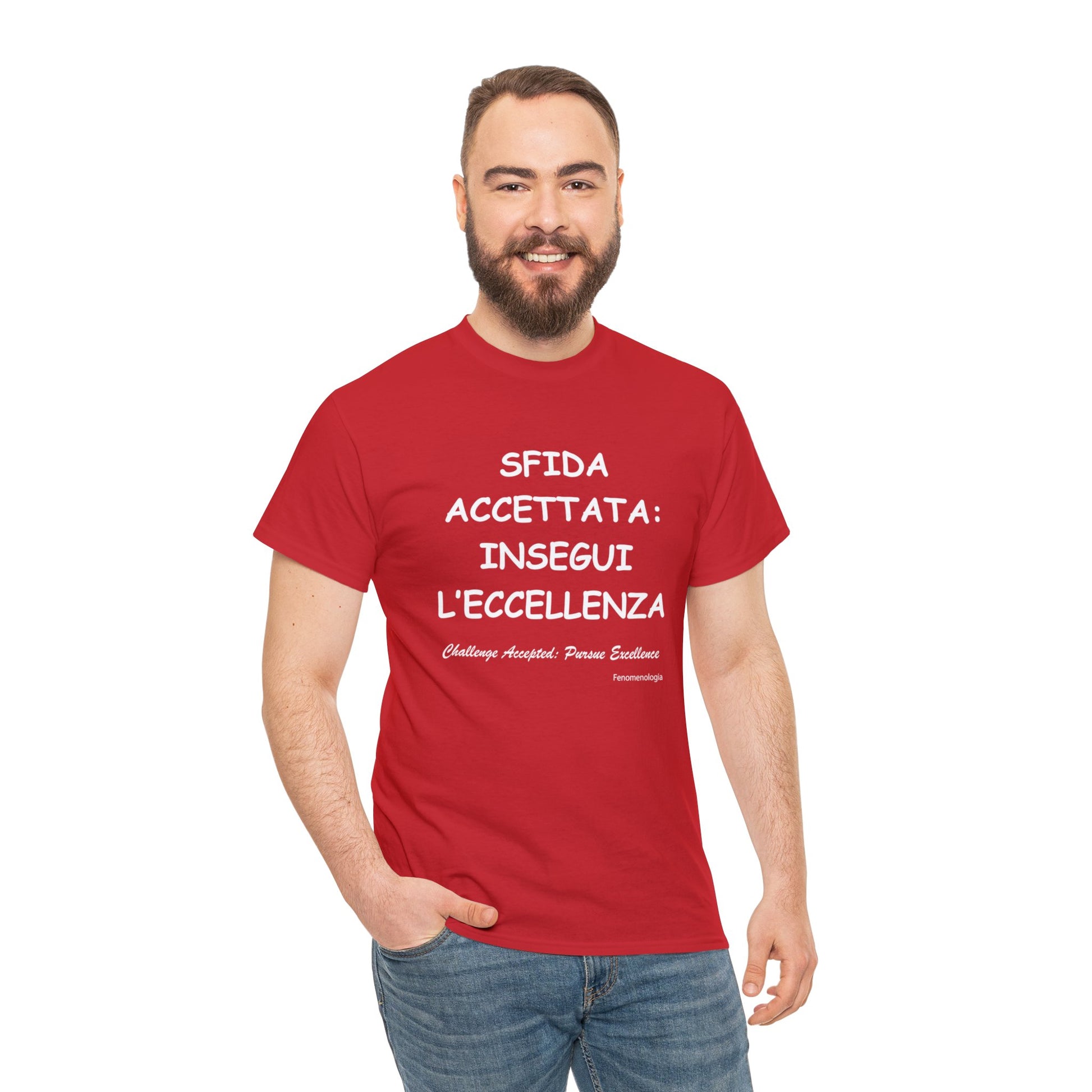 SFIDA ACCETTATA: INSEGUI L’ECCELLENZA Unisex T-Shirt - Fenomenologia Shop