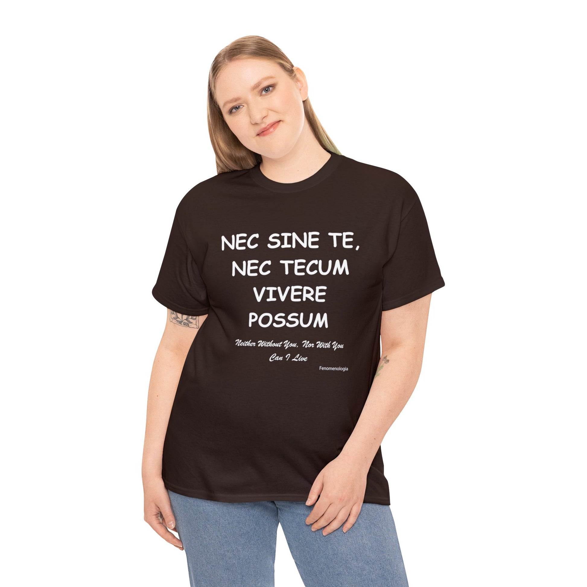 NEC SINE TE, NEC TECUM VIVERE POSSUM Unisex T-Shirt - Fenomenologia Shop