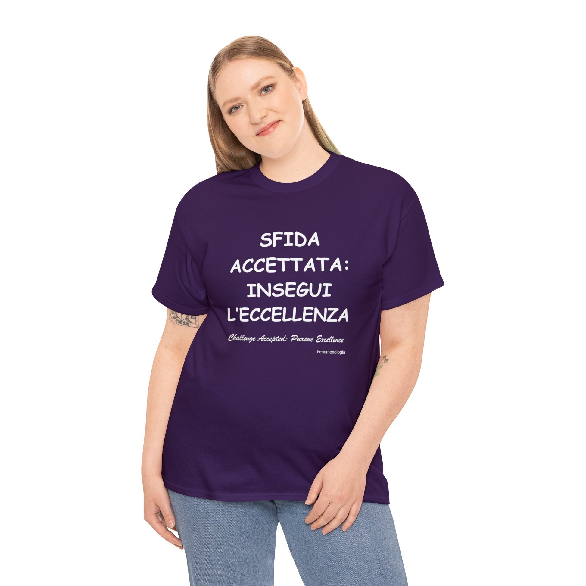 SFIDA ACCETTATA: INSEGUI L’ECCELLENZA Unisex T-Shirt - Fenomenologia Shop