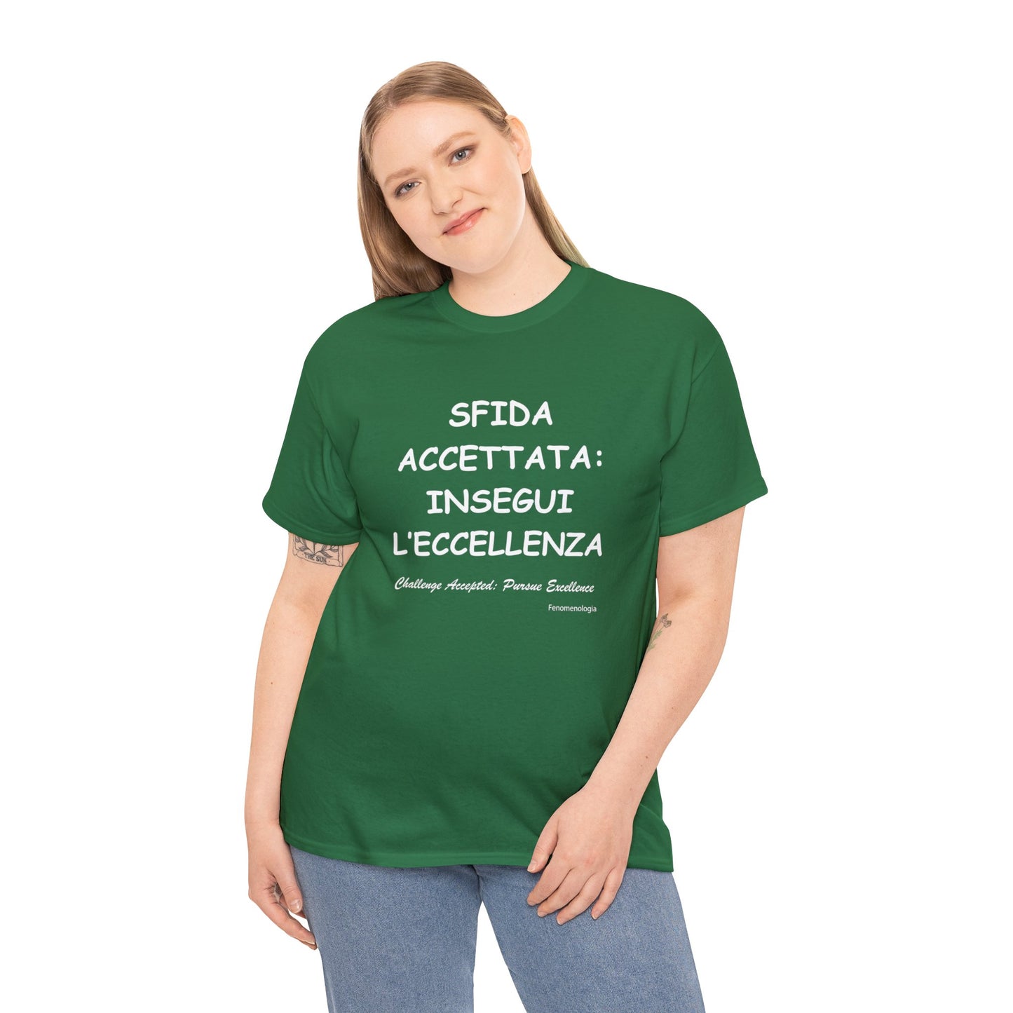 SFIDA ACCETTATA: INSEGUI L’ECCELLENZA Unisex T-Shirt - Fenomenologia Shop