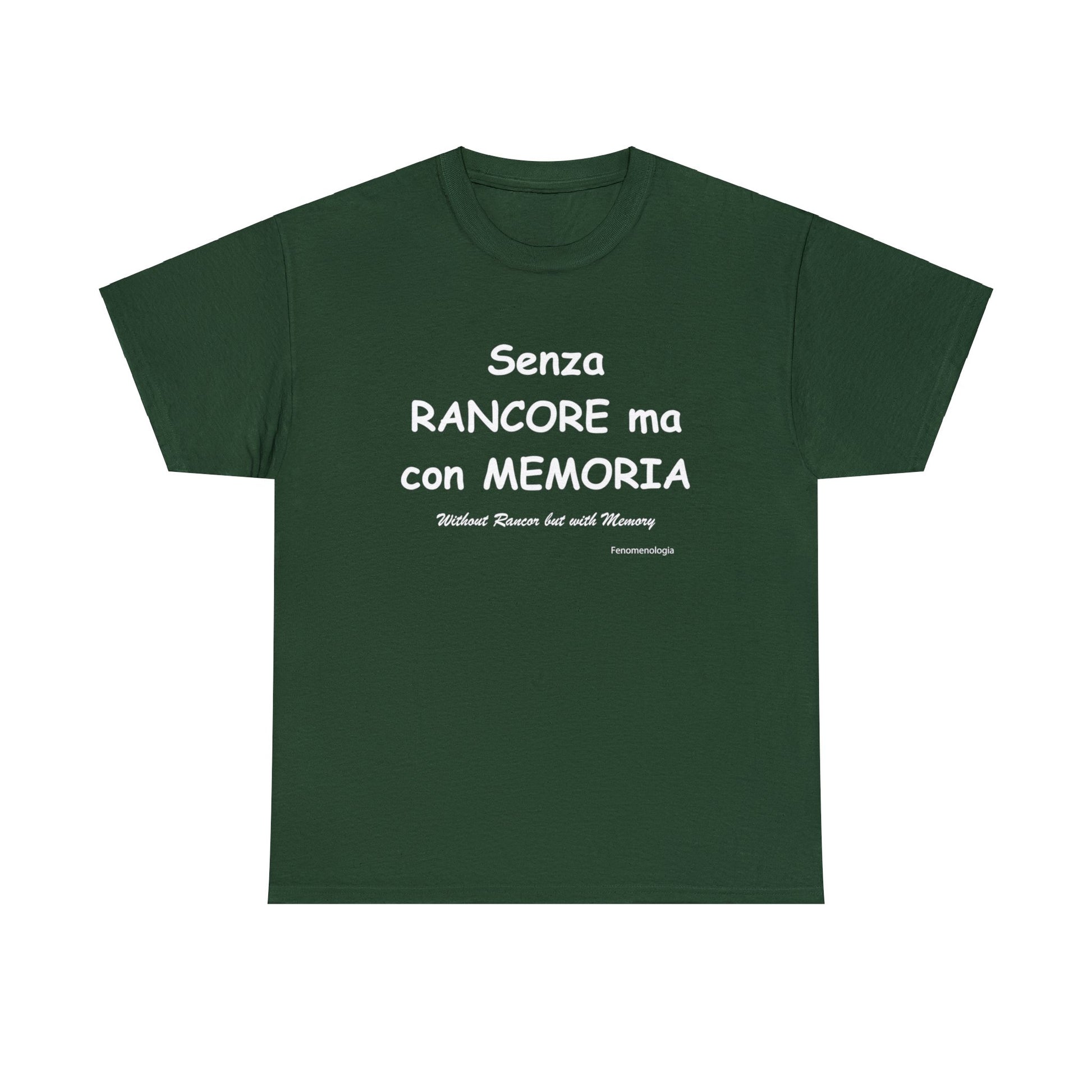 Senza RANCORE ma con MEMORIA Unisex T-Shirt - Fenomenologia Shop