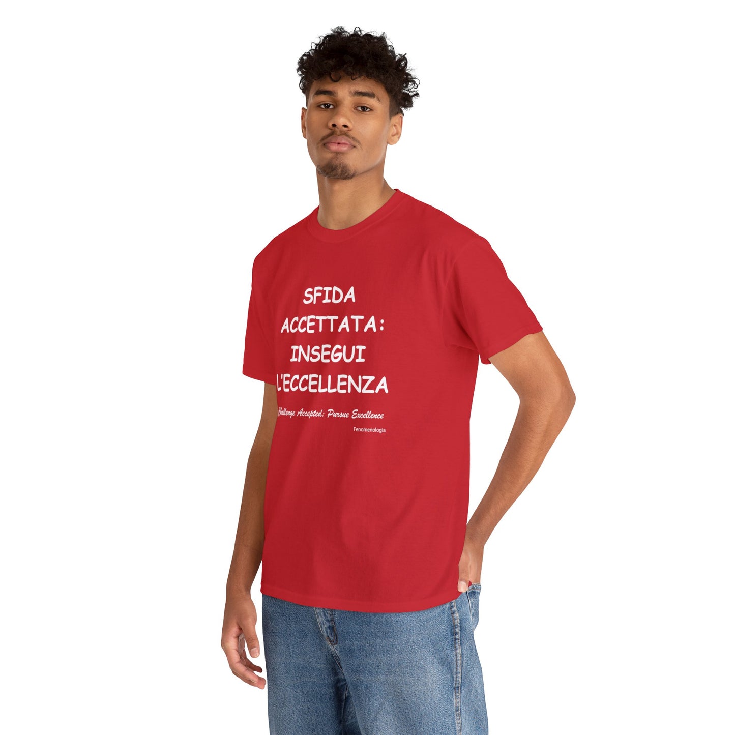 SFIDA ACCETTATA: INSEGUI L’ECCELLENZA Unisex T-Shirt - Fenomenologia Shop