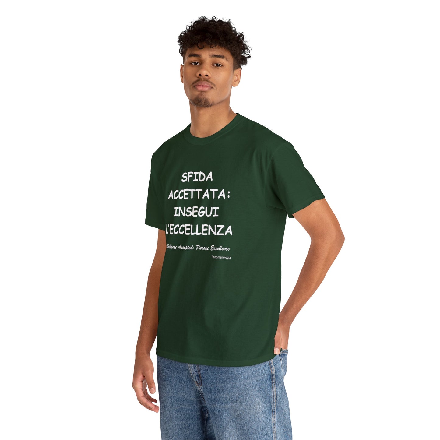 SFIDA ACCETTATA: INSEGUI L’ECCELLENZA Unisex T-Shirt - Fenomenologia Shop