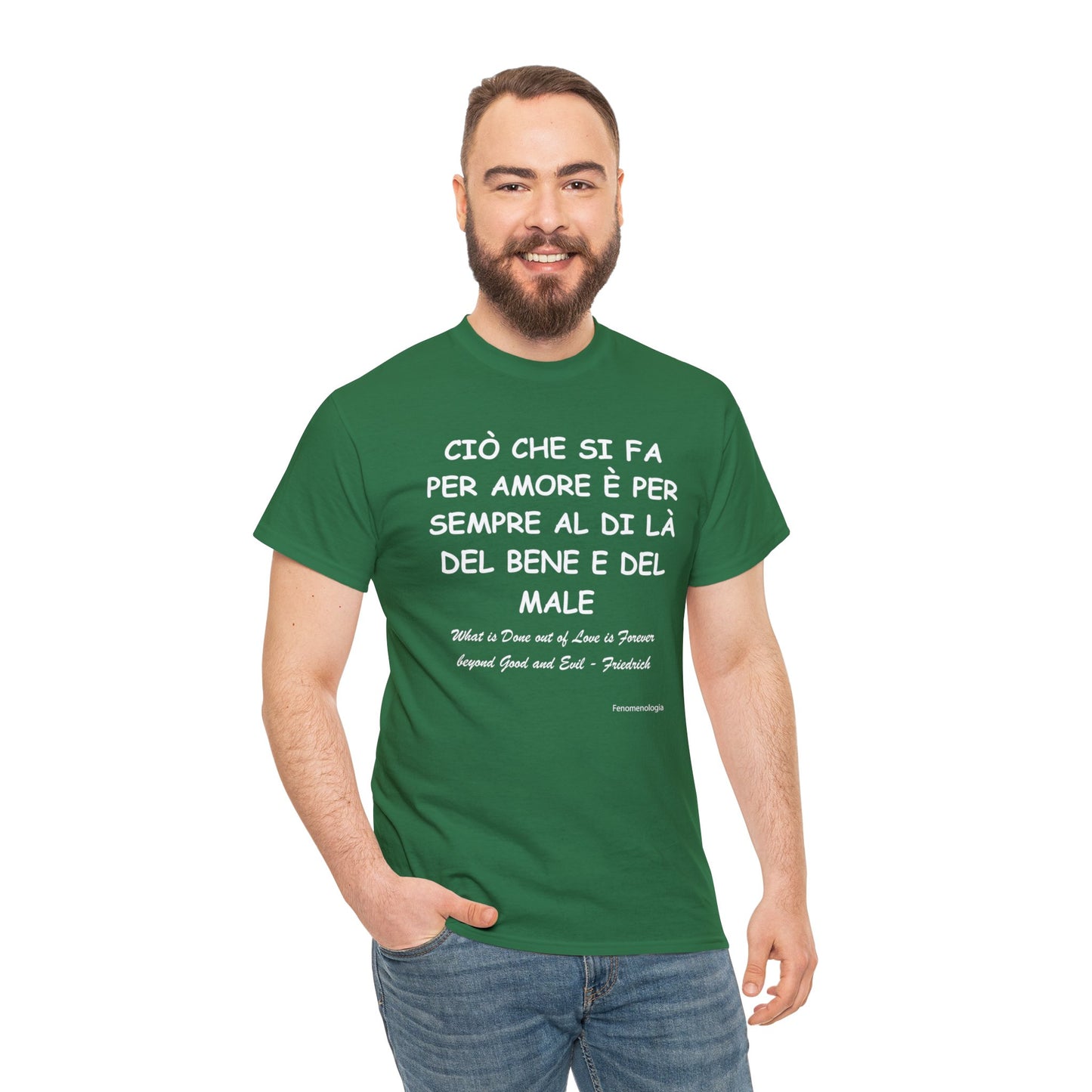 CIÒ CHE SI FA PER AMORE È PER SEMPRE AL DI LÀ DEL BENE E DEL MALE Unisex T-Shirt - Fenomenologia Shop