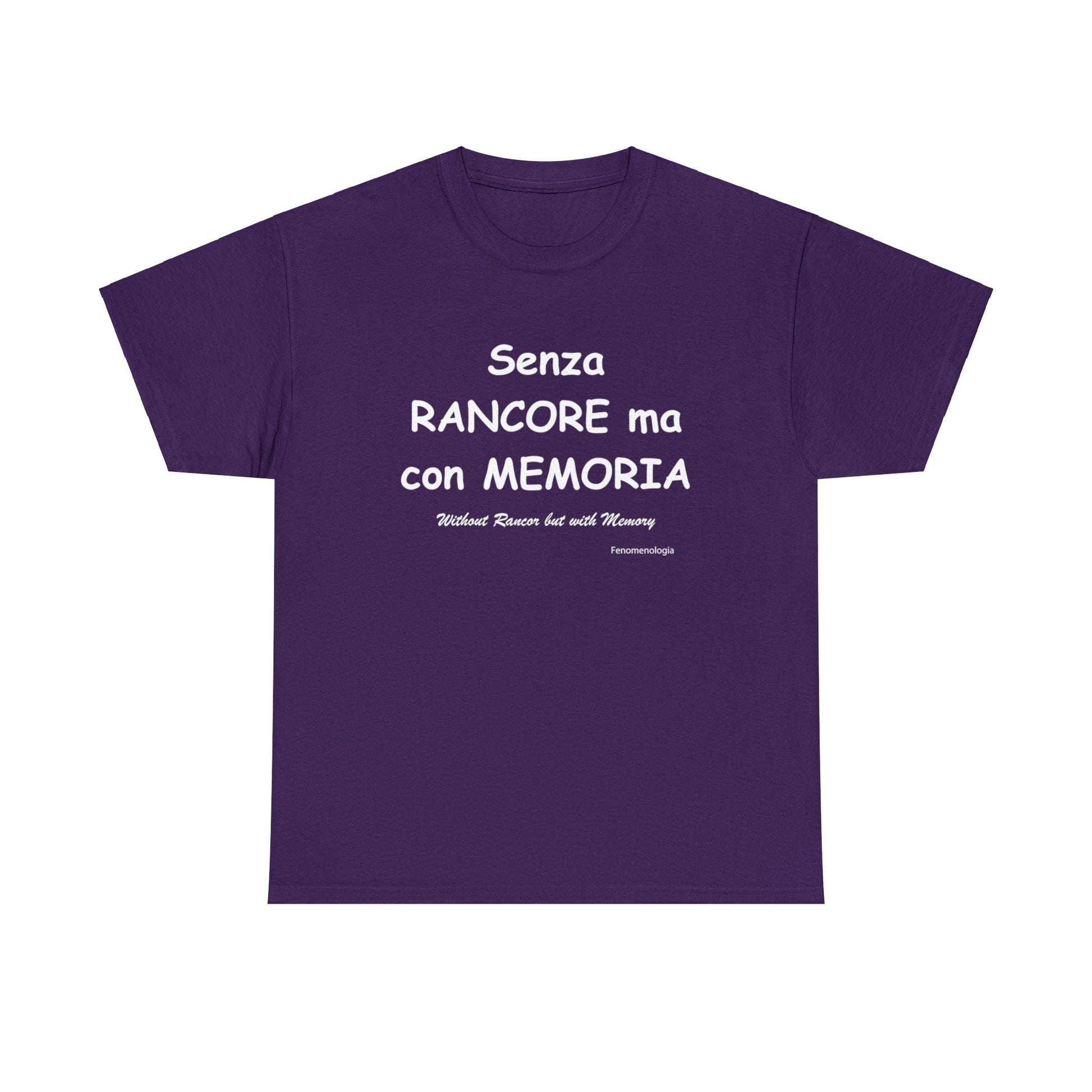 Senza RANCORE ma con MEMORIA Unisex T-Shirt - Fenomenologia Shop