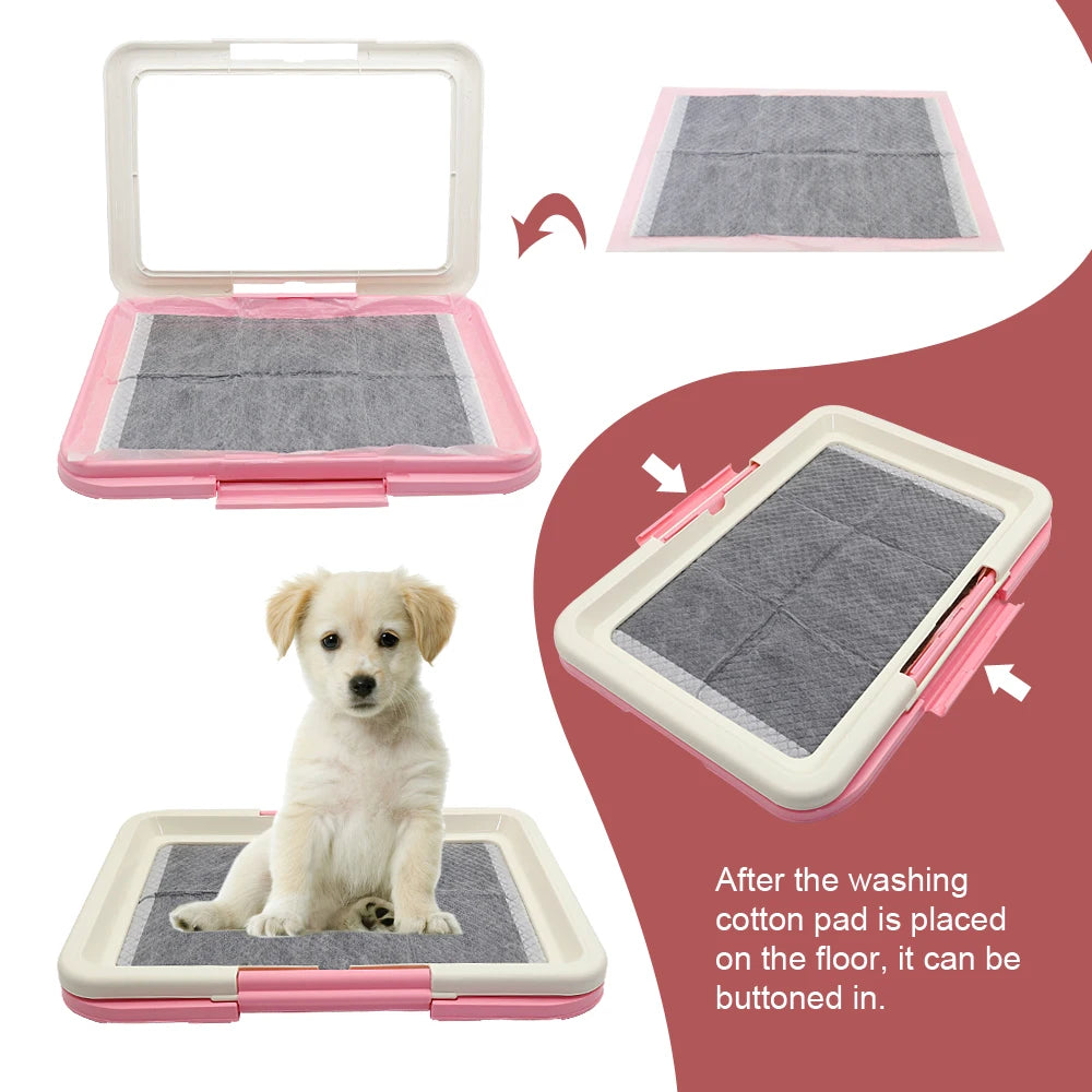 Portable Dog Training Toilet Indoor Dogs Potty Pet Toilet for Small Dogs Cats Cat Litter Box Puppy Pad Holder Tray Pet Supplies - Fenomenologia Shop