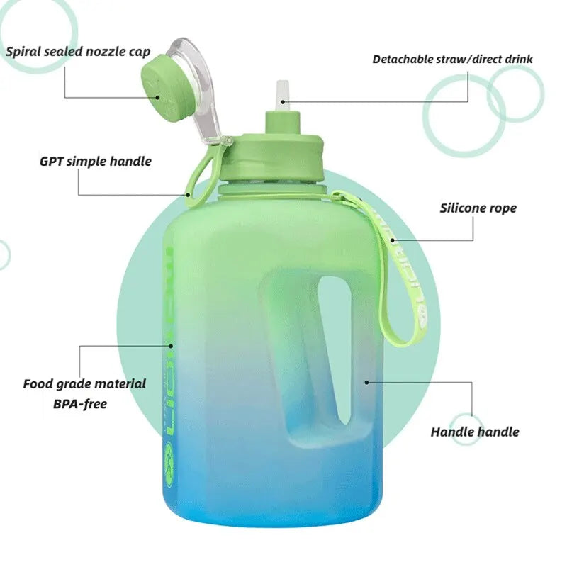 Bottiglia d'acqua sportiva di grande capacità - Fenomenologia Shop
