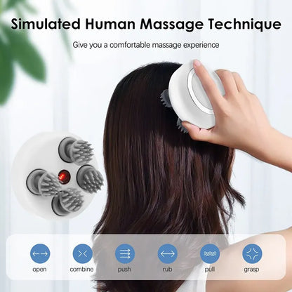 Multi Claw Head Massager Electric Relaxation Shoulder Leg Arm Neck Deep Tissue Head Scalp Kneading Vibrator - Fenomenologia Shop