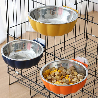 Multi-use Pet Cage Bowl Hanging Design Pet Feeding Tool Portable Cat Dog Food Dispenser Bowls