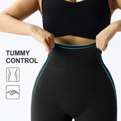 Pantaloni da palestra fitness lavorati a maglia senza cuciture - Fenomenologia Shop