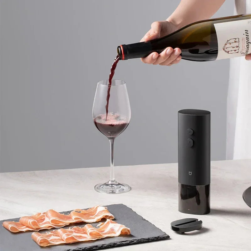 New Xiaomi Mijia Electric Wine Opener Battery Automatic Bottle Cap Opener for Red Wine Beer with Foil Cutter Kitchen Accessories - Fenomenologia Shop