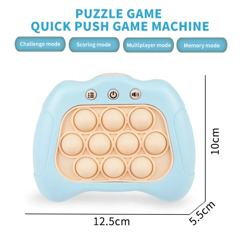 Upgraded Pop Quick Push Bubbles Game Fidget Toys for Kids Adult Anti Stress Sensory Toys Funny Light-Up Whac-A-Mole Game Machine - Fenomenologia Shop