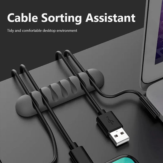 Cable Winder cable Organizer Cable Clip Desk Tidy Organiser Wire Cord USB Charger Cord Holder For Mouse keyboard Cable Organizer - Fenomenologia Shop