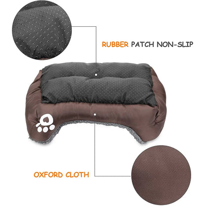 S-3XL Dogs Bed Cat Bed for Small Medium Large Dogs Big Basket Pet House Waterproof Bottom Soft Fleece Warm Cat Bed Sofa House - Fenomenologia Shop