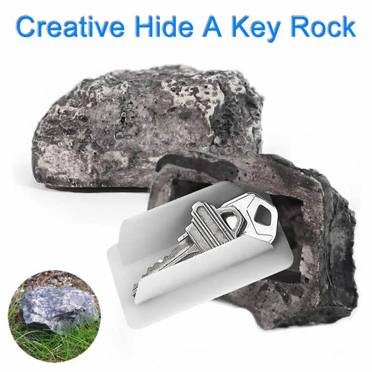 Sight Secret Rock Stone Shape Spare Key Safe Box Waterproof Hidden Storage Compartment For Home Outdoor Garden RV Key Safes