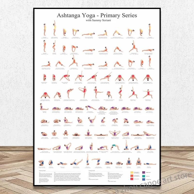 Ashtanga Primary Series Yoga Gym Art Poster Canvas - Fenomenologia Shop