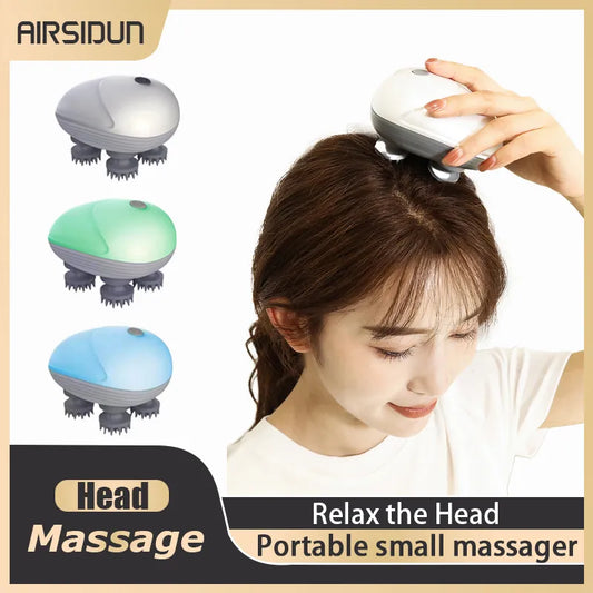 Household Electric Head Silicone Massager Charging Scalp Shock Pet Whole Body Cat Kneading Meridian Therapy Instrument - Fenomenologia Shop