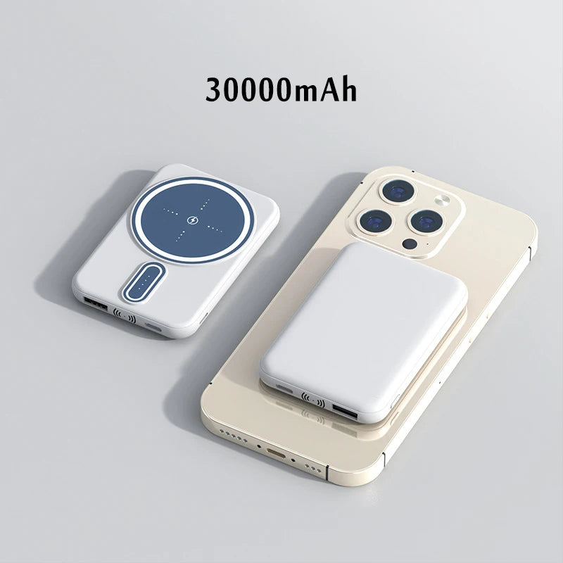 Xiaomi 30000mAh Power Bank Magnetic Wireless Charging Compact Lightweight Portable Super Fast Charging Mobile Phone Accessory - Fenomenologia Shop