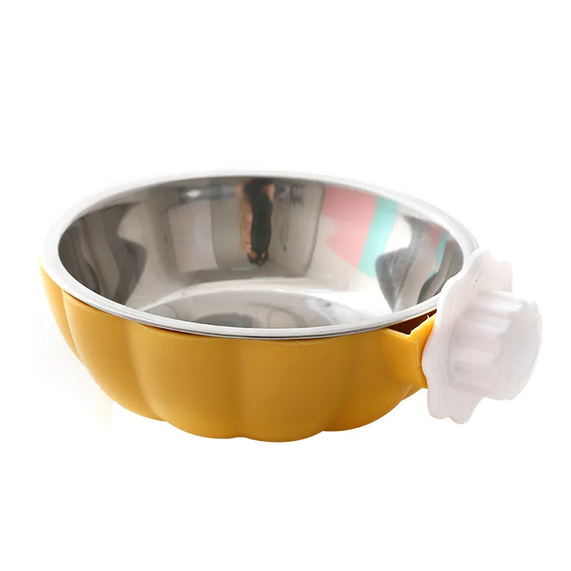 Multi-use Pet Cage Bowl Hanging Design Pet Feeding Tool Portable Cat Dog Food Dispenser Bowls