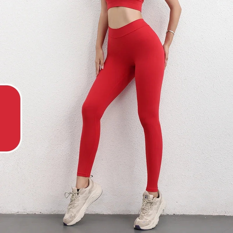 Pantaloni da yoga con vita a V sul retro per donna Naked Feeling - Fenomenologia Shop