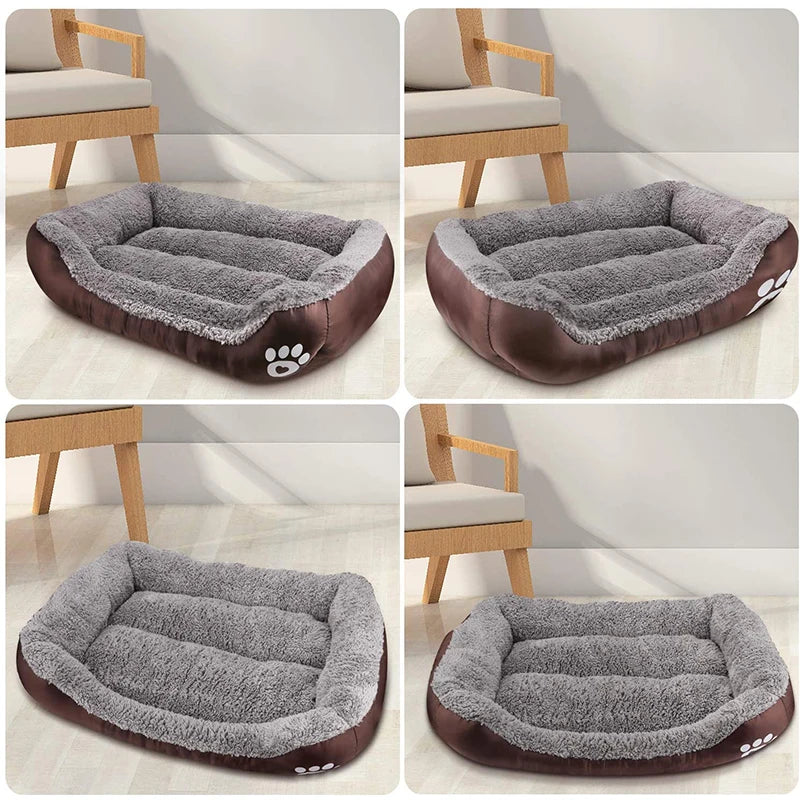 S-3XL Dogs Bed Cat Bed for Small Medium Large Dogs Big Basket Pet House Waterproof Bottom Soft Fleece Warm Cat Bed Sofa House - Fenomenologia Shop