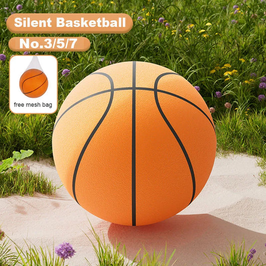 Silent Basketball Indoor Mute Pat Ball Silent Basketball 24cm No.3/5/7 Soft Foam basket per bambini adulti - Fenomenologia Shop