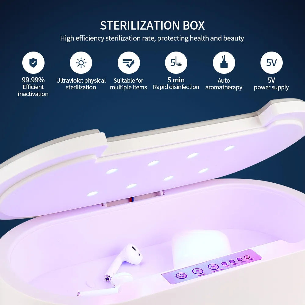 Multi-function Sterilizer Aromatherapy UV Light Disinfection Box Aromatherapy Deodorize Sterilizer For Jewelry Glasses Phone - Fenomenologia Shop