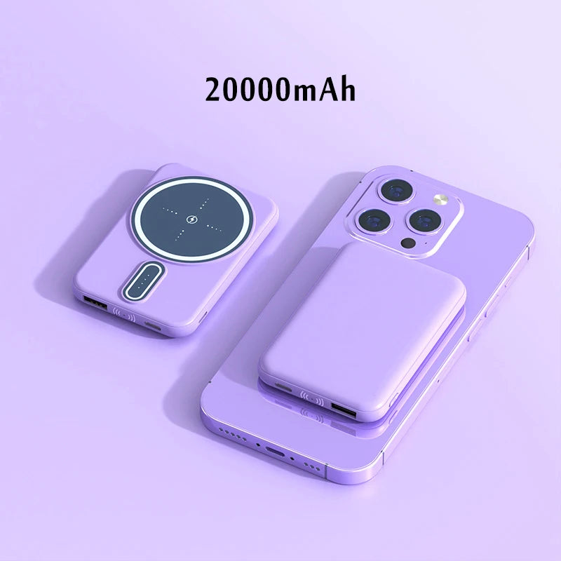 Xiaomi 30000mAh Power Bank Magnetic Wireless Charging Compact Lightweight Portable Super Fast Charging Mobile Phone Accessory - Fenomenologia Shop