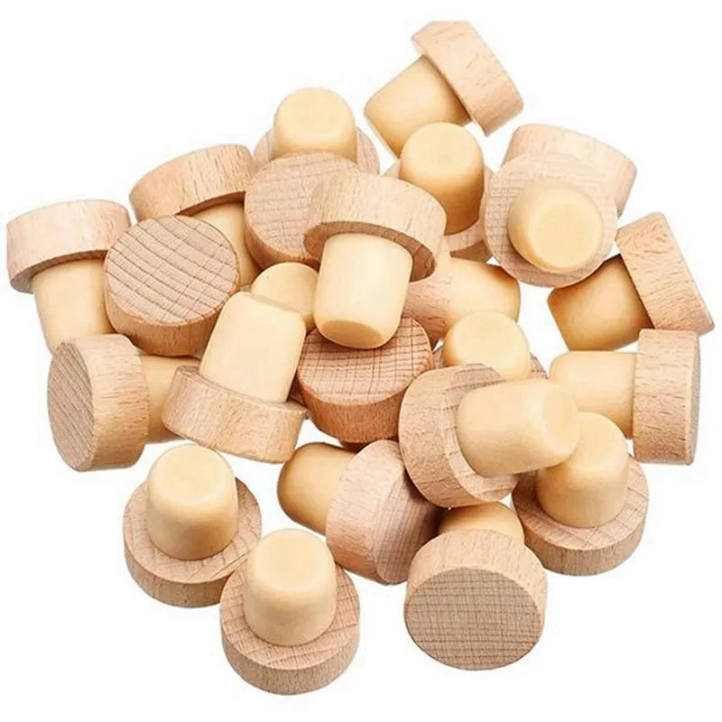 50Pc Wine Bottle Cork T Shaped Cork Plugs Reliable For Wine Cork Wine Stopper Reusable Wine Corks Wooden And Rubber Wine Stopper - Fenomenologia Shop