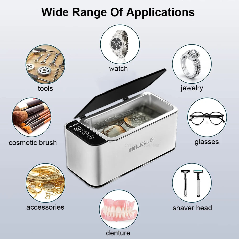 Ultrasonic Cleaner 35W Ultrasonic Glasses Jewelry Cleaner 500ML Ultrasonic Cleaning Machine Ultrasound Washing Bath For Glasses - Fenomenologia Shop