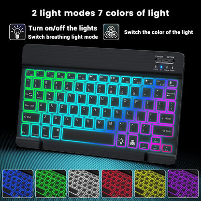 EMTRA Backlit Backlight Bluetooth Keyboard Mouse For IOS Android Windows For iPad Portuguese keyboard Spanish keyboard and Mouse - Fenomenologia Shop