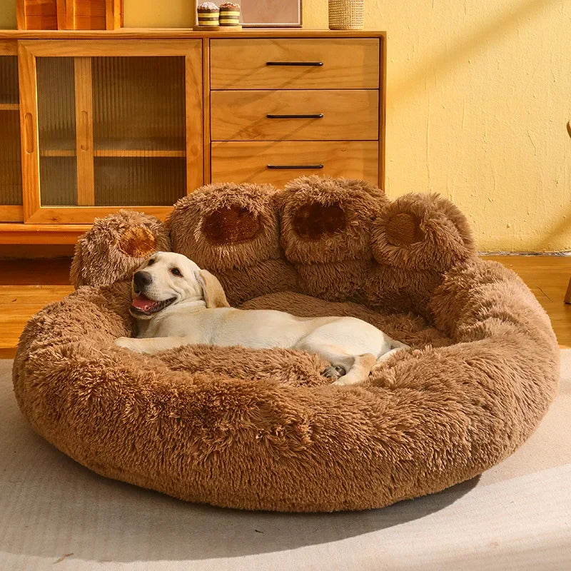Fluffy Dog Bed Large Pet Products Dogs Beds Small Sofa Baskets Pets Kennel Mat Puppy Cats Supplies Basket Blanket Accessories - Fenomenologia Shop