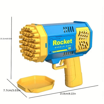 40 hole handheld fully automatic space light bubble machine electric children's toys without battery without  bubble water - Fenomenologia Shop