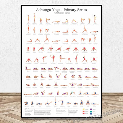 Ashtanga Primary Series Yoga Gym Art Poster Canvas - Fenomenologia Shop