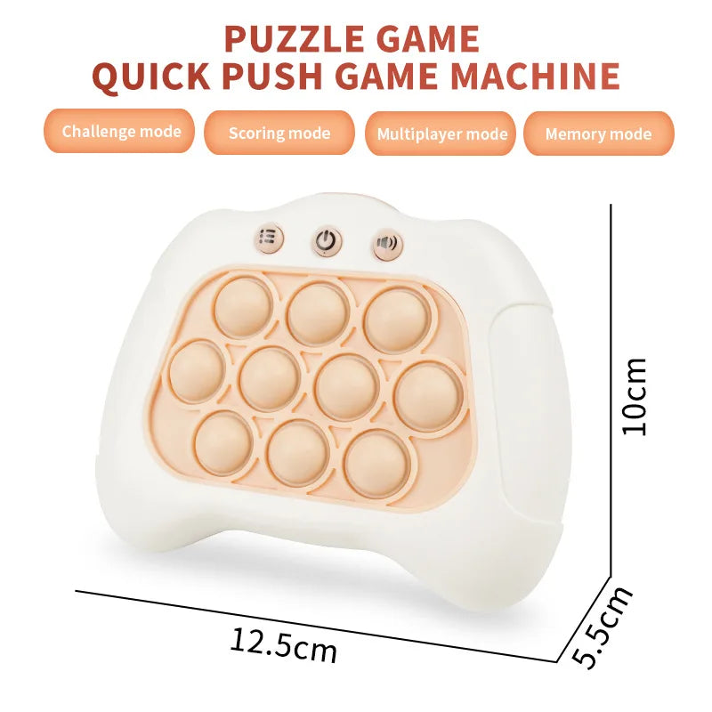 Upgraded Pop Quick Push Bubbles Game Fidget Toys for Kids Adult Anti Stress Sensory Toys Funny Light-Up Whac-A-Mole Game Machine - Fenomenologia Shop